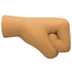 🤜🏽 right-facing fist: medium skin tone display on Facebook